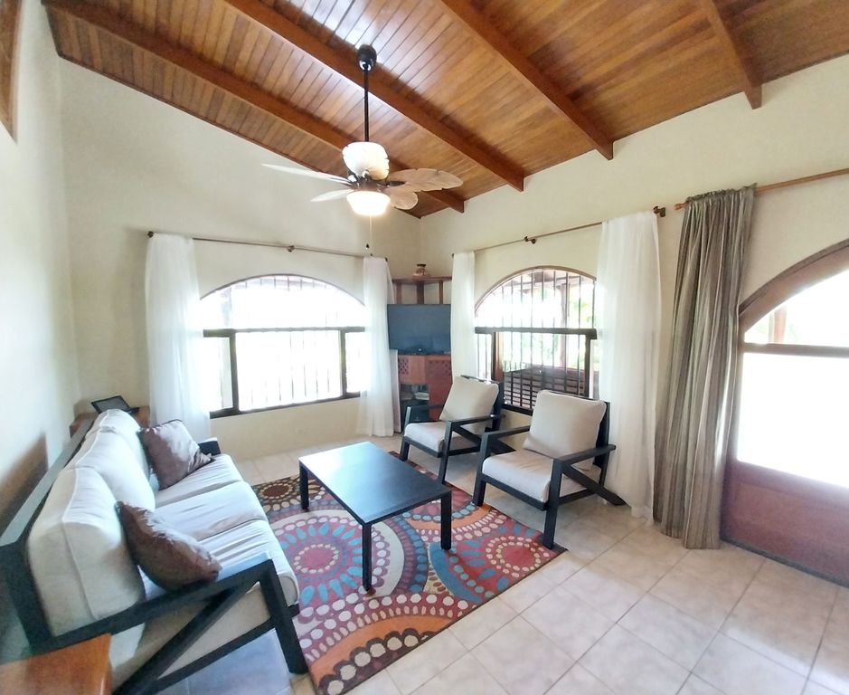 Lot of luz in living area of Casa Bella Montaña, home for sale at Samara Beach, Guanacaste, Costa Rica