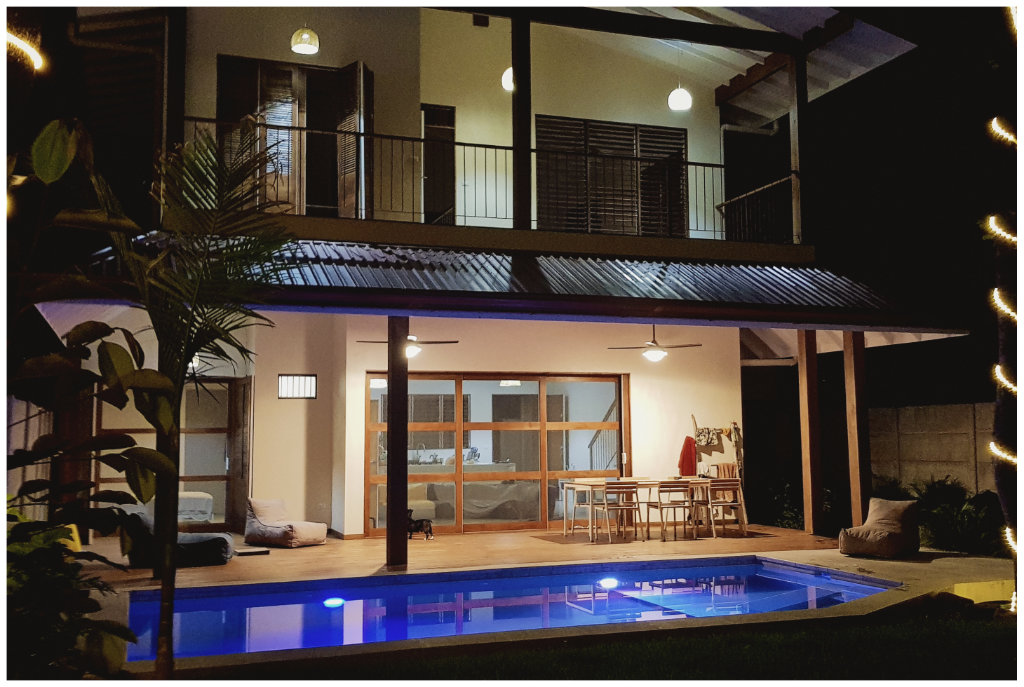 night view of Casa Gala, house for sale at Samara Beach, Guanacaste, Costa Rica