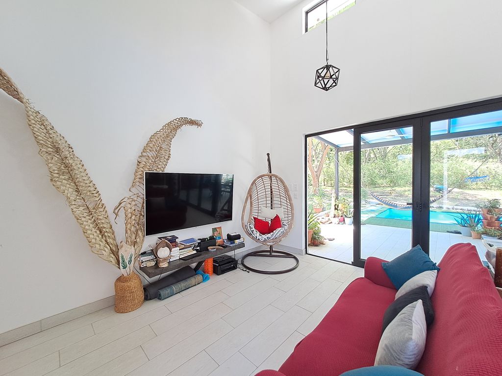 Living room of Casa Jungla Tranquila, home for sale at Samara Beach, Guanacaste, Costa Rica